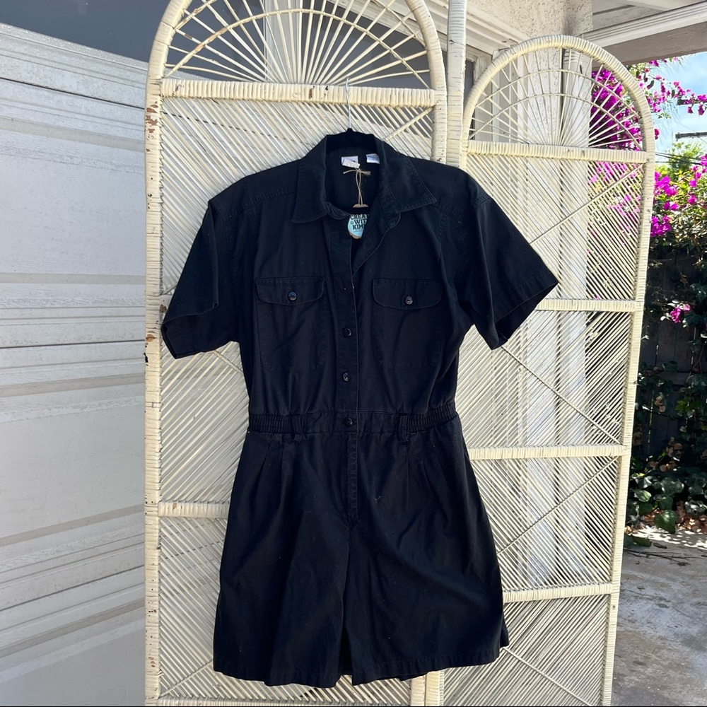 Vintage | Black Utility Romper